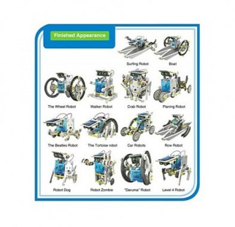 Конструктор Cute Sunlight Solar 14 в 1 DIY Robot KIT на солнечной батарее
