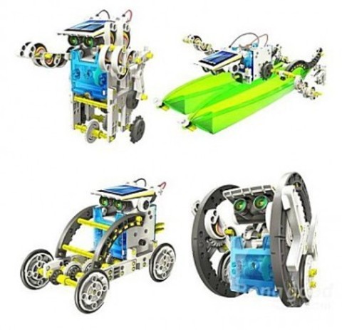 Конструктор Cute Sunlight Solar 14 в 1 DIY Robot KIT на солнечной батарее