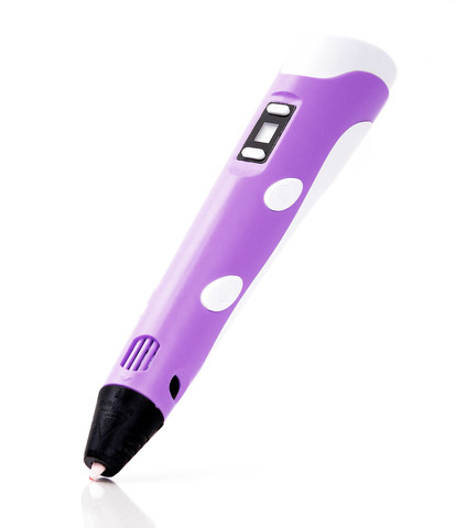 Фиолетовая 3D ручка Spider Pen Plus с ЖК дисплеем