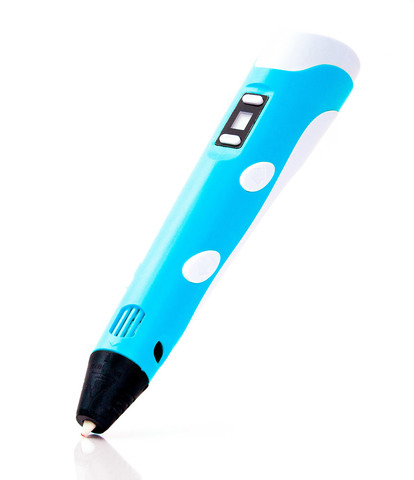 Голубая 3D ручка Spider Pen Plus с ЖК дисплеем