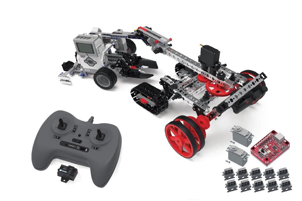 Комплект TETRIX® Prime с LEGO Education MINDSTORMS EV3 для создания автономных и дистанционно управляемых робототехнических комплексов 45883_45544