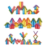 Конструктор из прозрачных блоков "Радужные постройки" Weplay KF0016