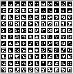 Поле aruco-меток, не бликующая поверхность, 100 меток