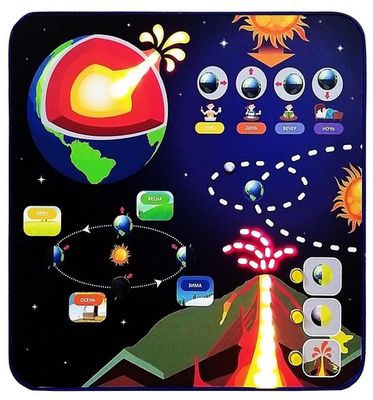 Свето-динамическая тактильная панель Познайкино «Извержение вулканов»