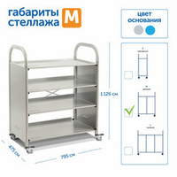Мобильный стеллаж Сенсориум M с 3 прямыми полками