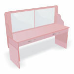 Стол логопеда с зеркалом и выдвижными ящиками «Лого-Плюс» Приоритет