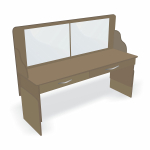 Стол логопеда с зеркалом и выдвижными ящиками «Лого-Плюс» Приоритет