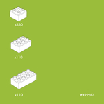 Конструктор "Цветные кирпичики 1" Hubelino (550 элементов)