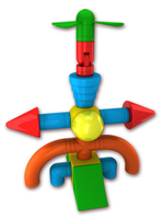 Магнитный конструктор Popular Playthings "Строитель. Базовый (30 деталей)" + "Колесная база". Стартовый набор