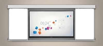 Интерактивный рельсовый комплект 4000*1500 мм с интерактивной доской 83