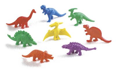 Материал счетный фигурки Динозавры EDX (128 шт, 8 формs, 6 цветов)