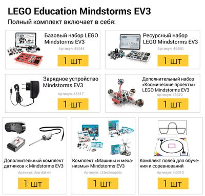 Полный комплект LEGO Mindstorms EV3 45544