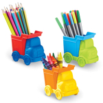 Подставка для канцелярских принадлежностей "Умный органайзер. Грузовики" (4 элемента) Learning Resources LER3715