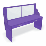 Стол логопеда с зеркалом и выдвижными ящиками «Лого-Плюс» Приоритет