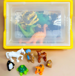 Конструктор блочный для малышей с крупными деталями "Набор животных" в контейнере 52 детали