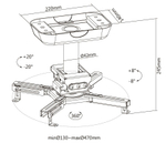Кронштейн потолочный для проектора Exell EXi-P4500, до 45 кг