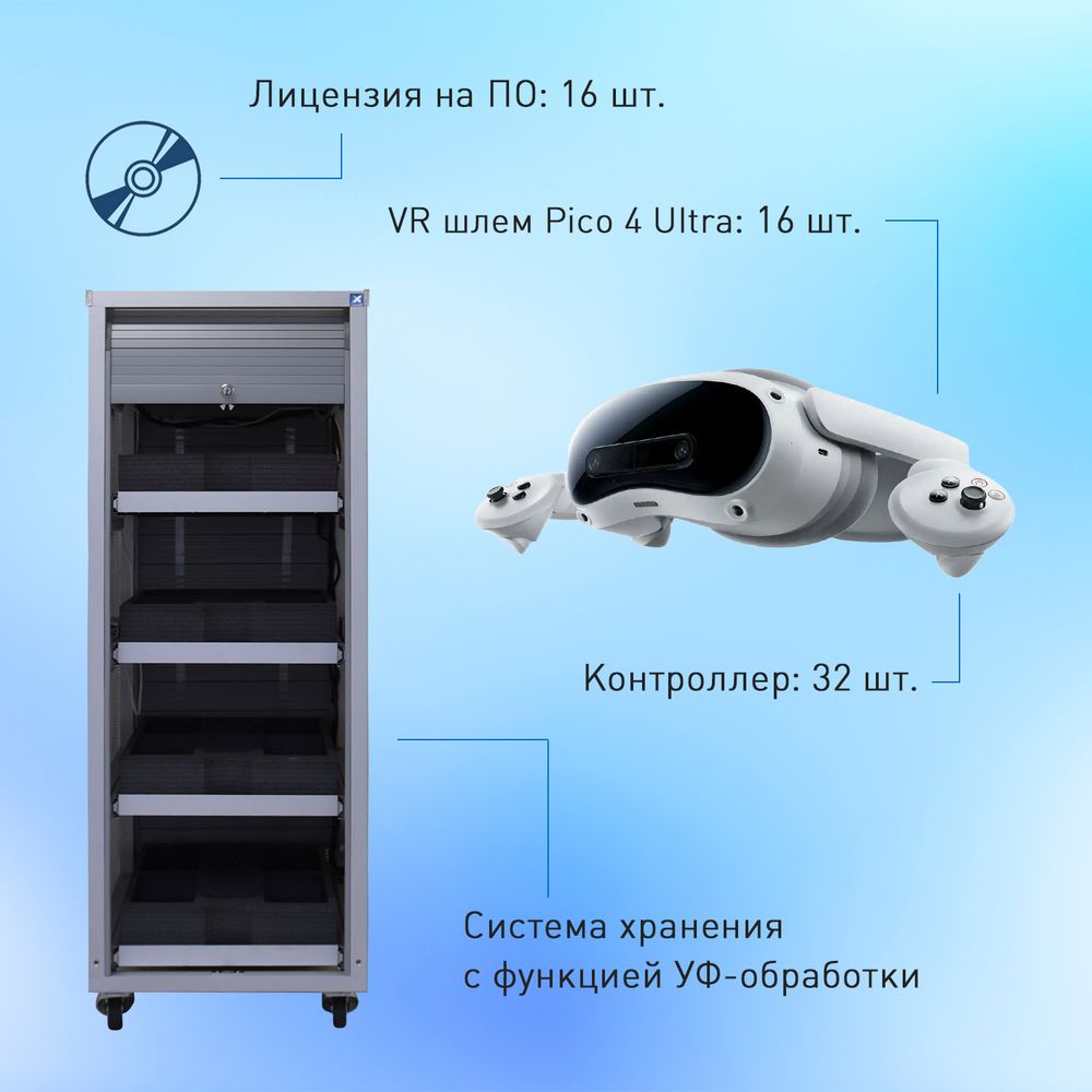 Мобильный класс виртуальной реальности EDUBLOCK PICO 4U (VR-16)