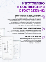 Мерный стакан для кухни 50 мл стекло высокий В-1-50