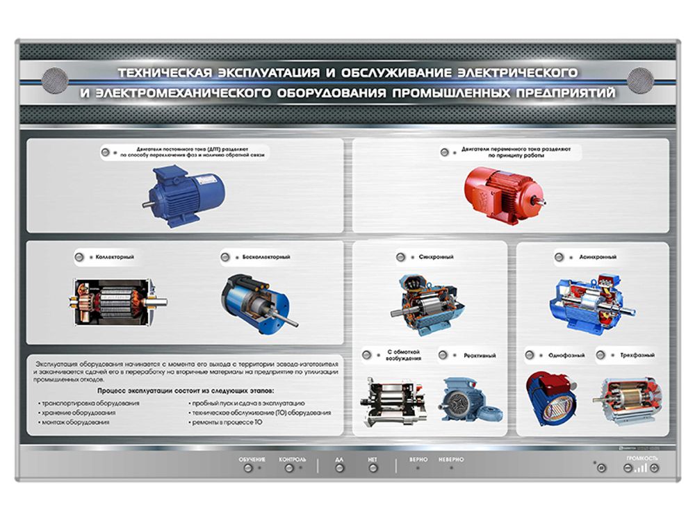 Электрифицированный стенд "Техническая эксплуатация и обслуживание электрического и электромеханического оборудования промышленных предприятий" Электрифицированный стенд "Техническая эксплуатация и обслуживание электрического и электромеханического оборудования промышленных предприятий"