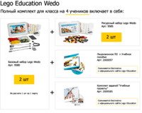 Полный комплект для класса LEGO WeDo