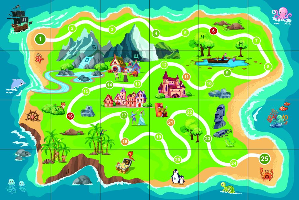 Тематическое поле-маршрутизатор для мини-робота «Остров» Тематическое поле-маршрутизатор для мини-робота «Остров»