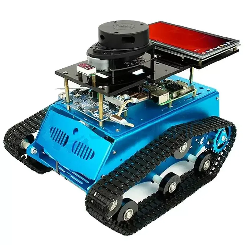 Робот на гусеничном шасси ROS Robot smart car A на Raspberry Pi 4B (2 ГБ)