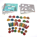 Радужные камешки EDX "Юниор" Есо (3 формы, 6 цветов, 36 шт)