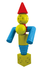 Магнитный конструктор Popular Playthings "Строитель. Базовый (30 деталей)" + "Колесная база". Стартовый набор