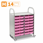 Мобильный стеллаж Сенсориум M с 14 малыми контейнерами