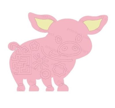 Тактильно-развивающая панель «Смелый поросёнок» Приоритет