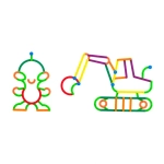 Конструктор букв "Геостикс" (200 деталей) с карточками EDX Education 21368C