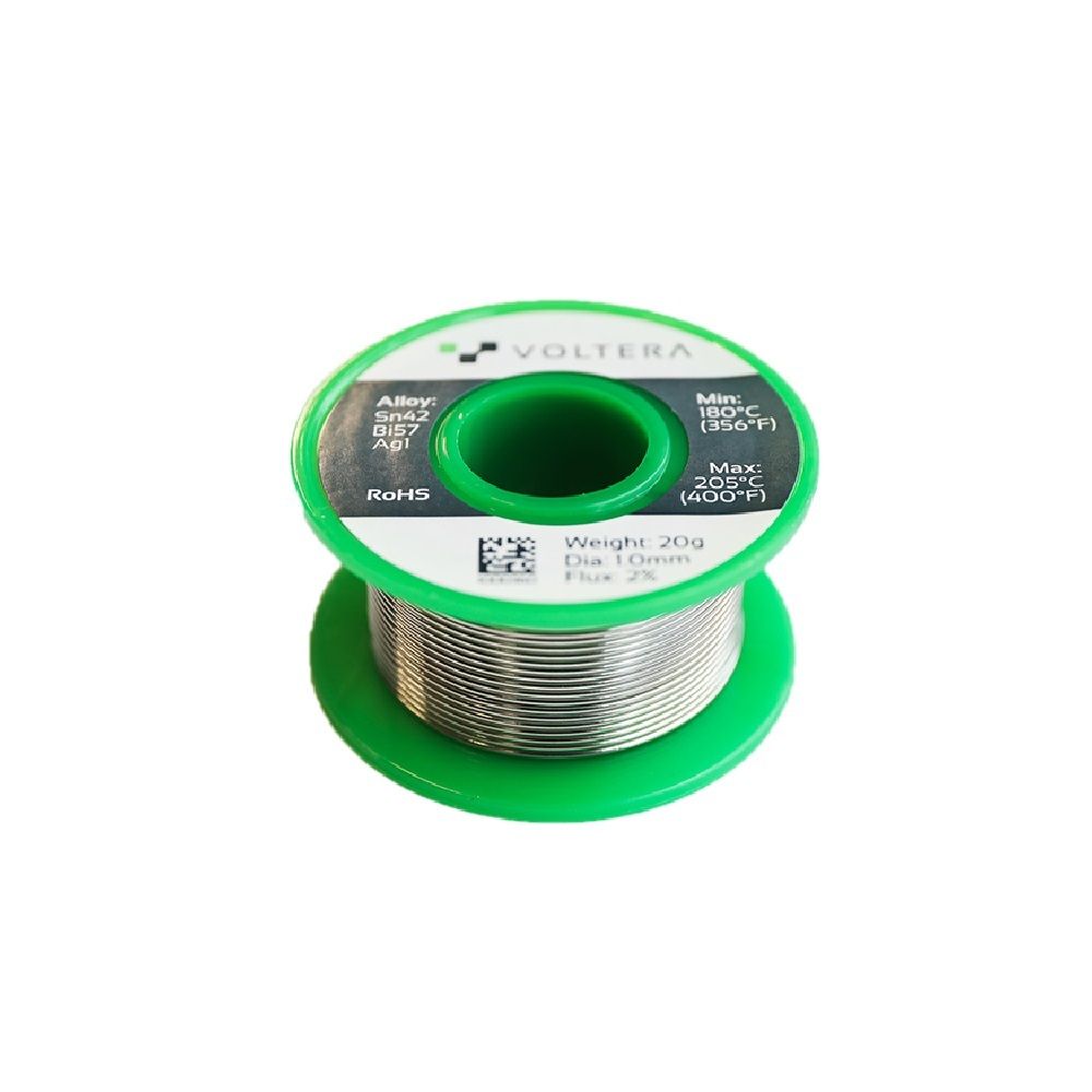 Катушка припоя Voltera (Solder Wire - Sn42Bi57Ag1, No clean/w flux, 1.0mm, 20g/roll)