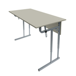 Стол ученический 2-местный регулируемый с регулируемым наклоном столешницы