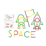 Конструктор букв "Геостикс" (200 деталей) с карточками EDX Education 21368C