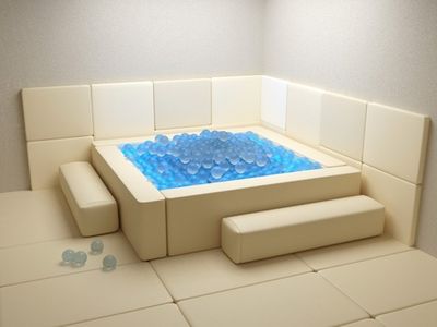 Сухой бассейн АЛМА с шариками и RGB-подсветкой 140х140 см.