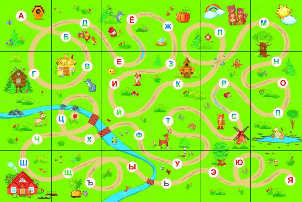 Тематическое поле-маршрутизатор "Сказка" для мини-робота