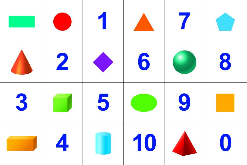 Тематическое поле-маршрутизатор "Цифры и формы" для мини-робота
