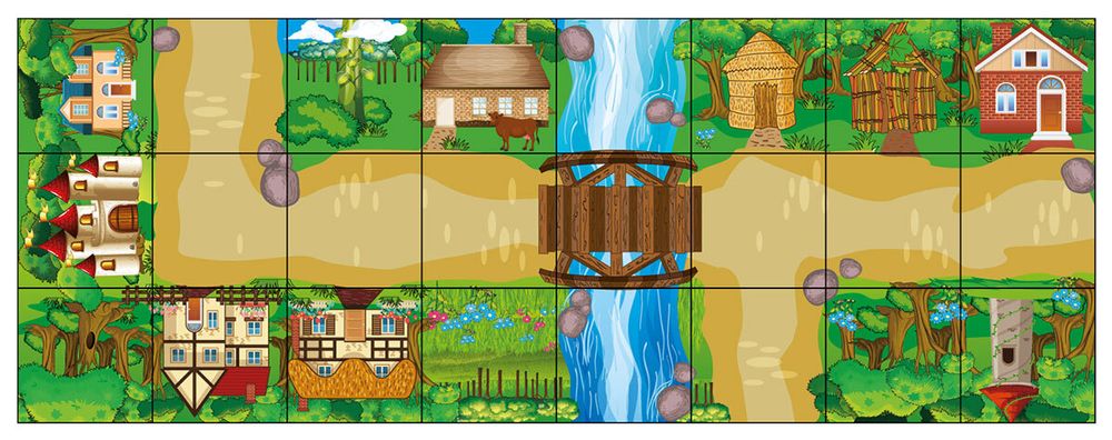 Тематическое поле-маршрутизатор &quot;Сказка&quot; для ЛогоРобота &quot;Пчелка&quot; (Bee-Bot)