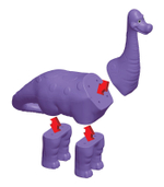 Магнитный конструктор Popular Playthings "Смешай и собери. Динозавры набор №2" (Стартовый набор)