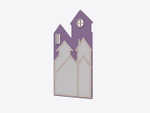 Настенная панель с магнитно-маркерной доской «Домик» (фиолетовый)