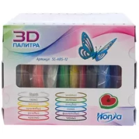 Набор ABS-пластика для 3D-ручки, 12 цветов, 12 метров HONYA SC-ABS-12