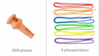 Колышки и шнуровка для STEM Стены (200 колышков, 30 шнуровок) Masterkidz