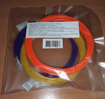 Комплект ABS-пластика eSUN 1.75 мм. для 3D ручек (оранжевый, золотой, пурпурный), 10 метров каждого цвета