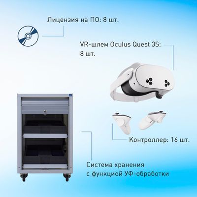 Мобильный класс виртуальной реальности EDUBLOCK Q3S (VR-8)