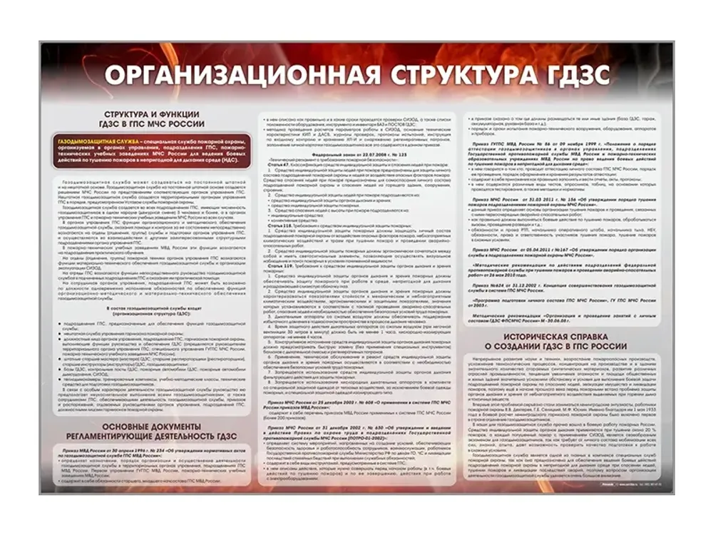 Стенд &quot;Организационная структура ГДЗС&quot; Зарница