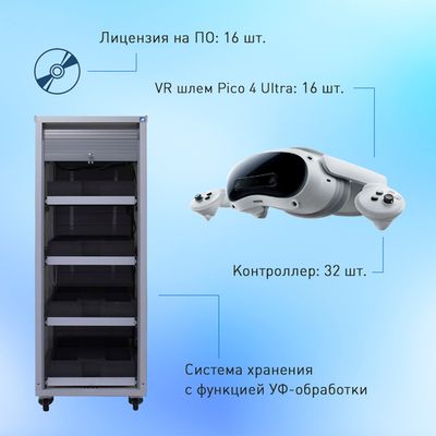 Мобильный класс виртуальной реальности EDUBLOCK PICO 4U (VR-16)