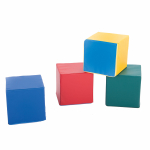 Стол игровой Jakobs для конструкторов LEGO с 4 мягкими кубами-сидениями