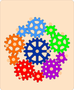 Набор тактильно-развивающих панелей «Волшебные шестеренки» Приоритет