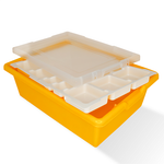 Контейнер желтый для Spike Prime с крышкой и лотком (420*310*165 мм)