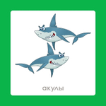 Карточки по грамматике: изменение слов по числам "Один-много"